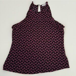 Candie's Black and Pink Floral Top
